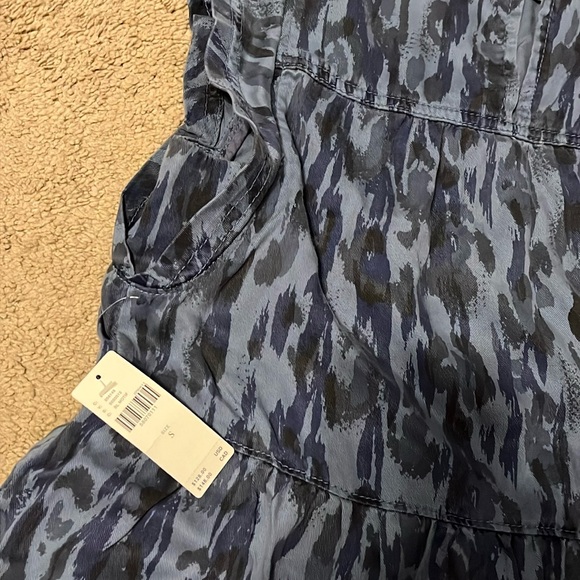 NWT Anthropologie Blue Camouflage Dress- Size S - Picture 7 of 16